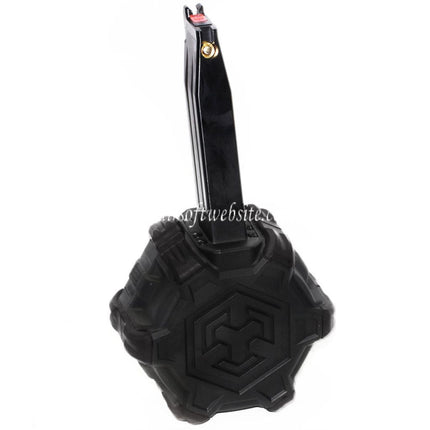 Armorer Works AW Custom 350 Billes Gaz Adaptive Chargeur Tambour Convient pour Hi-Capa GBB Pistolet Airsoft