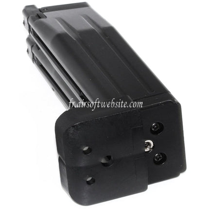 Armorer Works AW 60 Billes Double Canon Gaz Chargeur Convient pour AW HX Série Double Canon Hi-Capa GBB Pistolet Airsoft Noir