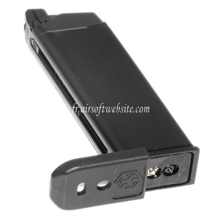 Armorer Works AW 23 Billes MOS Gaz Chargeur Convient pour Standard Slide Version EMG SAI BLU COMPACT WE AW VX9 G19 Série GBB Pistolet Airsoft Noir