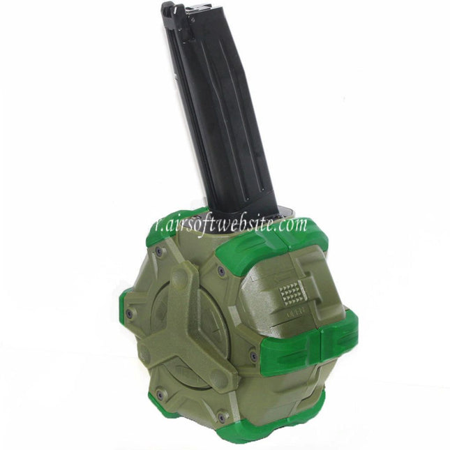 WE (WE-TECH) 350 Billes Gaz Chargeur Tambour Convient pour Hi-Capa GBB Pistolet Airsoft
