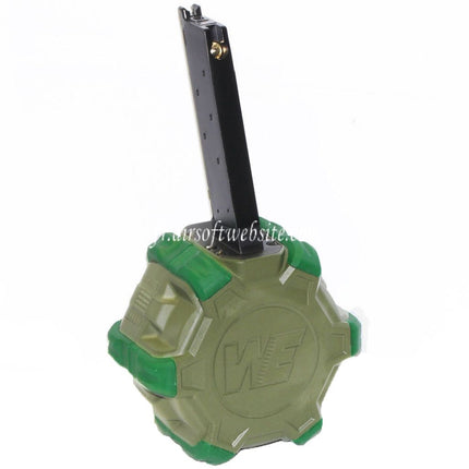 WE (WE-TECH) 350 Billes Gaz Chargeur Tambour Convient pour EMG SAI Red / AW NE Série / WE Single Stack 1911 GBB Pistolet Airsoft