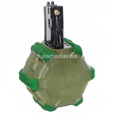 WE (WE-TECH) 350 Billes Gaz Chargeur Tambour Convient pour WE (WE-TECH) AP APACHE MP5 Série GBB Fusil Airsoft