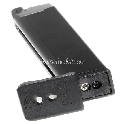 EMG SAI BLU 25 Billes Gaz Chargeur Convient pour G17 G18C G34 G35 G-Série GBB Pistolet Airsoft Noir