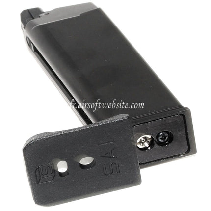 EMG Licensed SAI??BLU COMPACT 23 Billes Gaz Chargeur Convient pour G19 G23 G26 Série GBB Pistolet Airsoft Noir