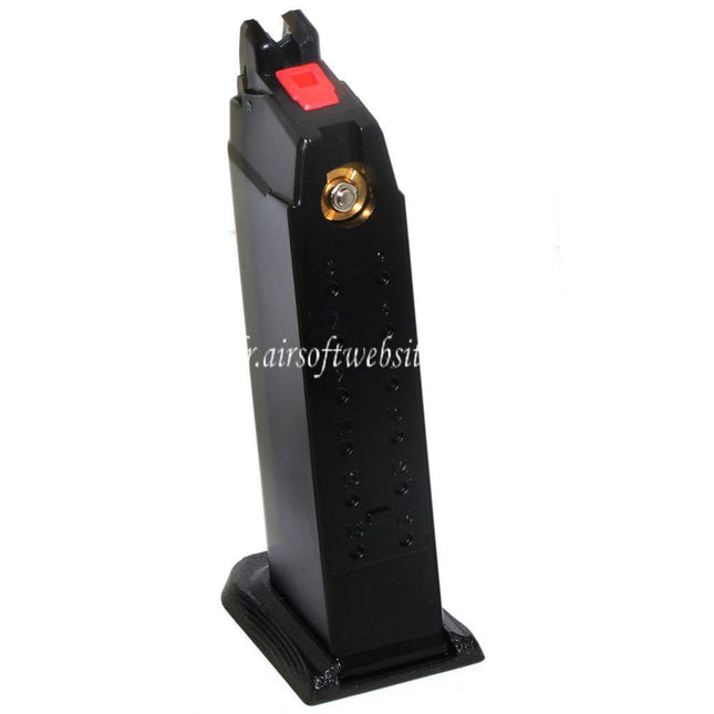 EMG SAI BLU 23 Billes MOS Gaz Chargeur Convient pour Optic Ready Slide Version EMG SAI BLU COMPACT / WE / AW VX9 G19 Série GBB Pistolet Airsoft Noir