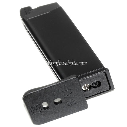 EMG SAI BLU 23 Billes MOS Gaz Chargeur Convient pour Optic Ready Slide Version EMG SAI BLU COMPACT / WE / AW VX9 G19 Série GBB Pistolet Airsoft Noir