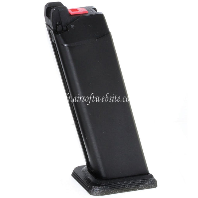 EMG SAI BLU 25 Billes MOS Gaz Chargeur Convient pour Optic Ready Slide Version EMG SAI BLU Standard COMPACT / WE Galaxy / AW VX7 VX9 G17 G19 Série GBB Pistolet Airsoft Noir