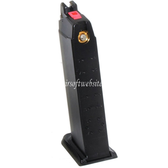 EMG SAI BLU 25 Billes MOS Gaz Chargeur Convient pour Optic Ready Slide Version EMG SAI BLU Standard COMPACT / WE Galaxy / AW VX7 VX9 G17 G19 Série GBB Pistolet Airsoft Noir