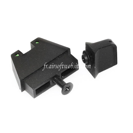 Armorer Works AW HX Suppressor Height Viseur Convient pour EMG SAI BLU, ISSC M22, Lonewolf, ZEV, G&P Custom, P80, WE, AW, Tokyo Marui G17 G18C Série GBB Pistolet Airsoft Noir