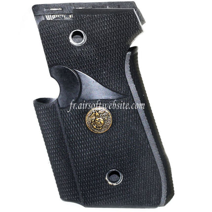 WE (WE-TECH) Caoutchouc Poignée Couvre avec Backstrap Convient pour Armorer Works AW WE M9 GBB Pistolet Airsoft Noir