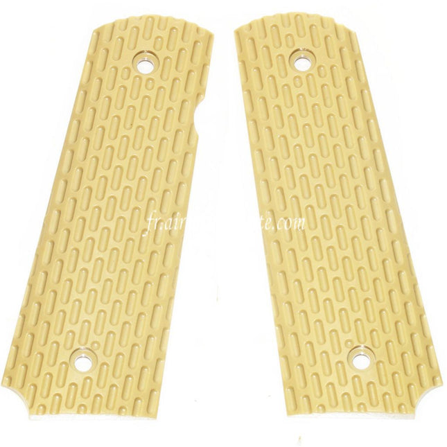 WE (WE-TECH) Kimber Plastique Poignée Couvre Convient pour DOUBLE BELL ARMY AW WE KJ Tokyo Marui M1911 M.E.U Série 70 M45A1 WARRIOR GBB Pistolet Airsoft Tan