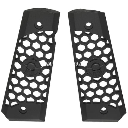 WE (WE-TECH) HEX CUT Plastique Poignée Couvre Convient pour DOUBLE BELL ARMY AW WE KJ Tokyo Marui M1911 M.E.U Série 70 M45A1 WARRIOR GBB Pistolet Airsoft