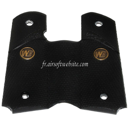 WE (WE-TECH) Métal Caoutchouc Poignée Couvre Convient pour DOUBLE BELL ARMY AW WE KJ Tokyo Marui M1911 M.E.U Série 70 M45A1 WARRIOR GBB Pistolet Airsoft Noir