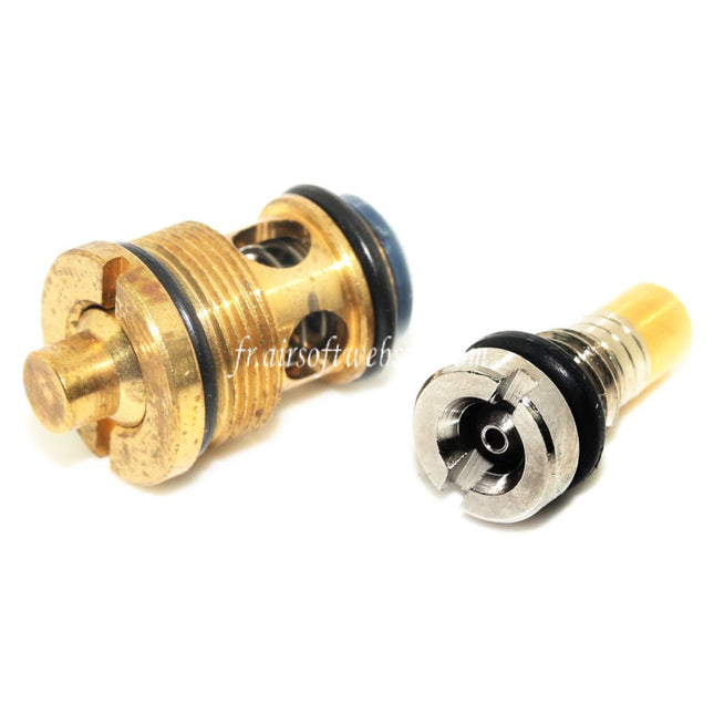 WE (WE-TECH) 2pièces Inlet Sortie Vanne Convient pour Armorer Works AW WE G17 Co2 Série GBB Pistolet Airsoft Chargeur