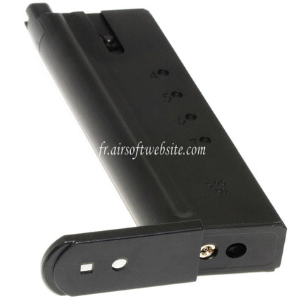 WE (WE-TECH) 27 Billes Gaz Chargeur Convient pour WE CYBERGUN Thompson Desert Eagle L6 version .50AE Série GBB Pistolet Airsoft Noir