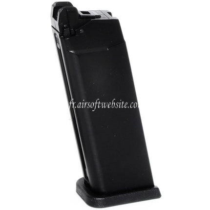 WE (WE-TECH) 23 Billes MOS Gaz Chargeur Convient pour Optic Ready Slide Version EMG SAI BLU COMPACT WE AW VX9 G19 Série GBB Pistolet Airsoft Noir