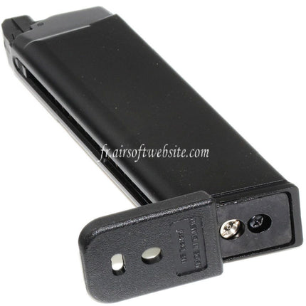 WE (WE-TECH) 27 Billes MOS Gaz Chargeur Convient pour Optic Ready Slide Version EMG SAI BLU WE Galaxy AW VX7 VX9 G17 G19 Série GBB Pistolet Airsoft Noir