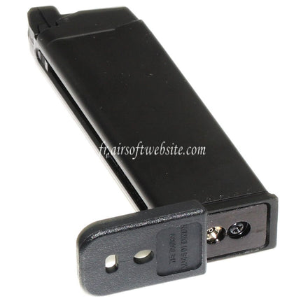 WE (WE-TECH) 20 Billes Gaz Chargeur Convient pour G19 G23 G26 Série GBB Pistolet Airsoft Noir