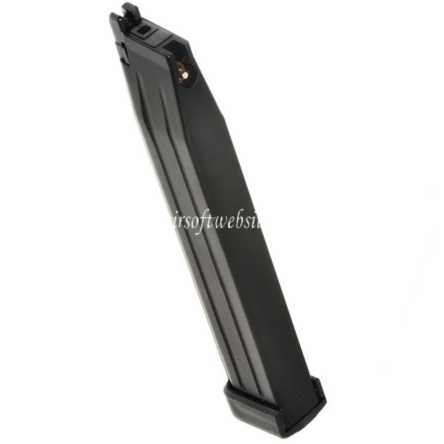 WE (WE-TECH) 50 Billes Extended Long Gaz Chargeur Convient pour Hi-Capa Série GBB Pistolet Airsoft Noir