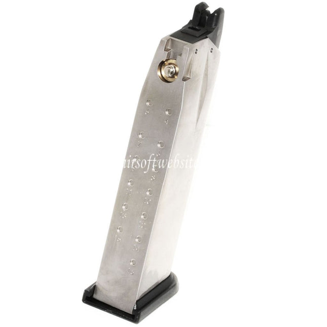 Air Venturi Springfield Armory 25 Billes Gaz Chargeur Convient pour WE(WE-TECH) Air Venturi Springfield Armory XDM Série GBB Pistolet Airsoft Argent