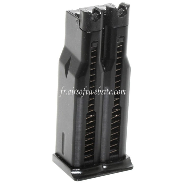 WE (WE-TECH) 32 Billes Double Canon Gaz Chargeur Convient pour WE Double Canon MAKAROV PMM Série GBB Pistolet Airsoft Noir