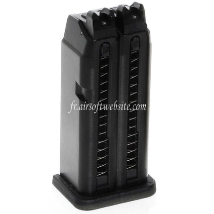 WE (WE-TECH) 40 Billes Gaz Chargeur Convient pour WE G19 Double Canon Série GBB Pistolet Airsoft Noir