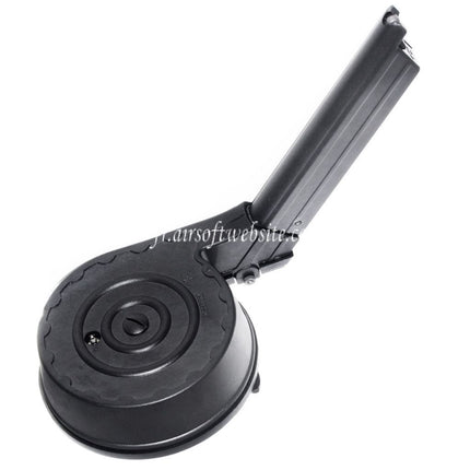 WE (WE-TECH) 50 Billes Gaz Chargeur Tambour Convient pour Armorer Works A180 Blaster WE P08 Luger GBB Pistolet