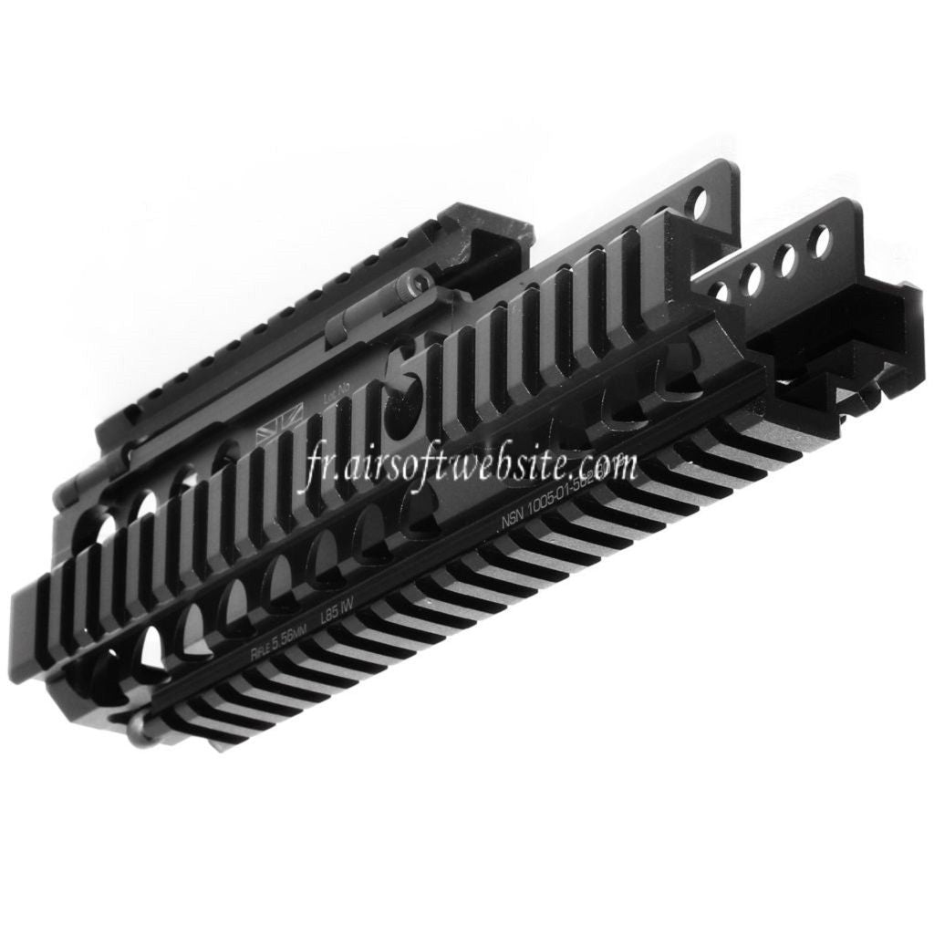 WE (WE-TECH) 227mm CNC Aluminum Daniel Defense Licensed ISGK Madbull RIS RAS Rail de Garde-Main Convient pour WE L85 GBB Fusil Airsoft Noir