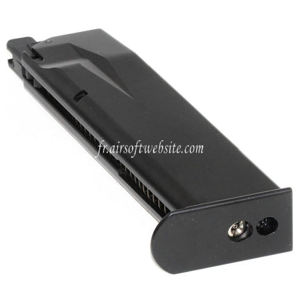 Cybergun Swiss Arms 22 Billes Gaz Chargeur Convient pour WE F226 Swiss Arms P226 Série GBB Pistolet Airsoft Noir