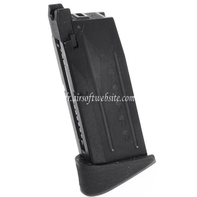 WE (WE-TECH) 15 Billes Gaz Chargeur Convient pour WE Big Bi Billes M&P Compact Série GBB Pistolet Airsoft Noir