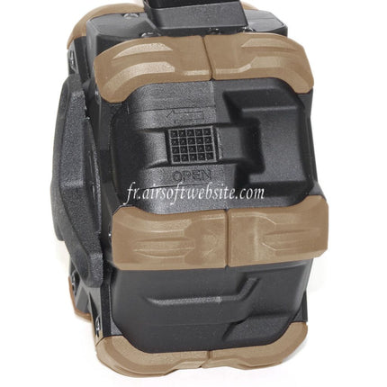 Armorer Works AW Custom 350 Billes Gaz Adaptive Chargeur Tambour Convient pour WE (WE-TECH) AP APACHE MP5 Série GBB Fusil Airsoft