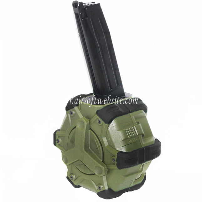 WE (WE-TECH) 350 Billes Gaz Chargeur Tambour Convient pour Hi-Capa GBB Pistolet Airsoft