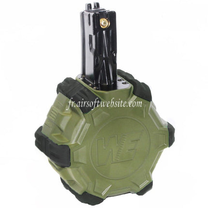 WE (WE-TECH) 350 Billes Gaz Chargeur Tambour Convient pour WE (WE-TECH) AP APACHE MP5 Série GBB Fusil Airsoft
