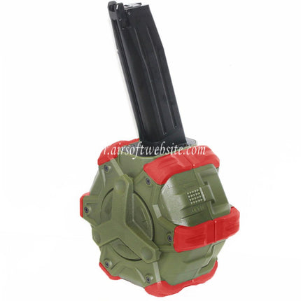 WE (WE-TECH) 350 Billes Gaz Chargeur Tambour Convient pour Hi-Capa GBB Pistolet Airsoft