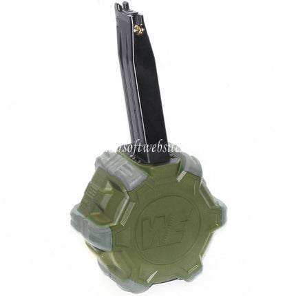 WE (WE-TECH) 350 Billes Gaz Chargeur Tambour Convient pour Hi-Capa GBB Pistolet Airsoft