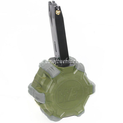 WE (WE-TECH) 350 Billes Gaz Chargeur Tambour Convient pour AW MB Série / KJW / WE / Tokyo Marui M9 M92 GBB Pistolet Airsoft