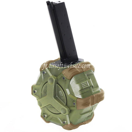 WE (WE-TECH) 350 Billes Gaz Chargeur Tambour Convient pour EMG SAI Red / AW NE Série / WE Single Stack 1911 GBB Pistolet Airsoft