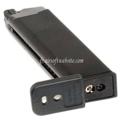 WE (WE-TECH) 26 Billes Galaxy Gaz Chargeur Convient pour WE MOS Optic Ready Slide Version EMG SAI BLU AW VX7 VX9 G17 G19 Série GBB Pistolet Airsoft Noir