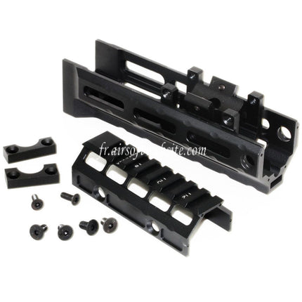 5KU 153mm M-LOK Universal Garde-Main Kit Rail System Convient pour LCT GHK CYMA D-BOYS E&L AK47 AK74 Série Fusil Airsoft Noir