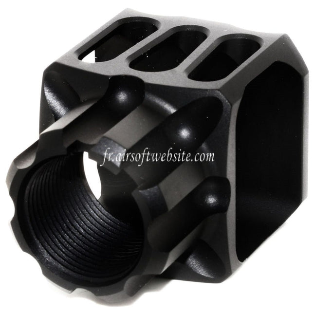 5KU CNC Aluminium LAF-24 Style Frein de Bouche Cache-Flamme Convient pour +24mm CW sens horaire Fileté Canon Fusil Airsoft Noir