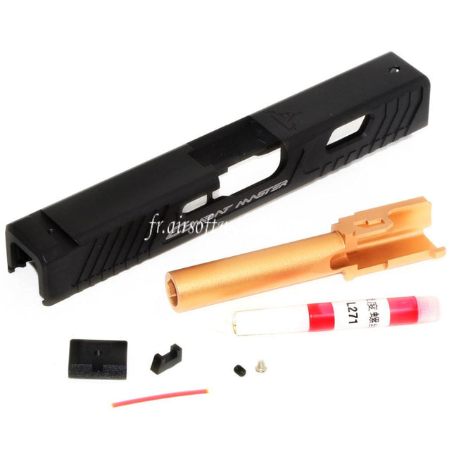 5KU TTI CNC Canon Glissière Set Convient pour Tokyo Marui G19 Série GBB Pistolet Airsoft Noir