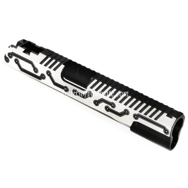 5KU CNC Aluminum Infinity Future Glissière Set Convient pour Tokyo Marui Hi-Capa 5.1 Série GBB Pistolets Airsoft Noir/Argent