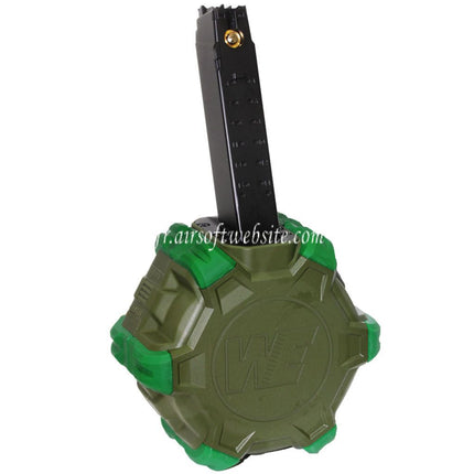 WE (WE-TECH) 350 Billes Gaz Chargeur Tambour Convient pour WE PCC Type 888 888C RARS R5C M4 M16 Série GBB Fusil Airsoft