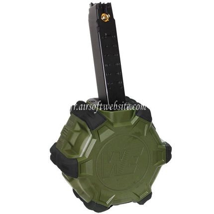 WE (WE-TECH) 350 Billes Gaz Chargeur Tambour Convient pour WE PCC Type 888 888C RARS R5C M4 M16 Série GBB Fusil Airsoft