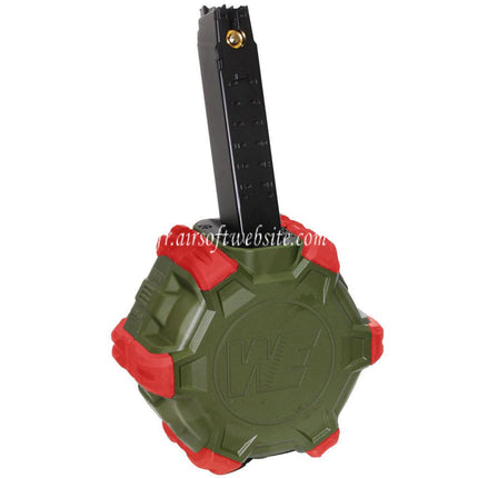 WE (WE-TECH) 350 Billes Gaz Chargeur Tambour Convient pour WE PCC Type 888 888C RARS R5C M4 M16 Série GBB Fusil Airsoft