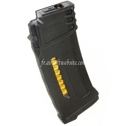 PTS 120 Billes EPM-G Mid-Cap Enhanced Polymère Chargeur Convient pour G36 Série AEG Fusil Airsoft Noir