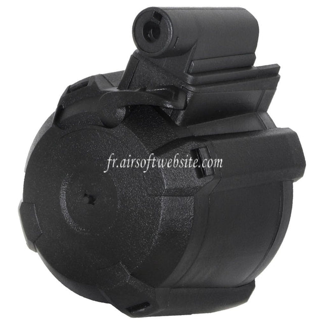 BATTLEAXE 1400 Billes Électrique Chargeur Tambour Convient pour CYMA Golden Eagle Double Eagle Tokyo Marui M870 Shotgun Airsoft Noir