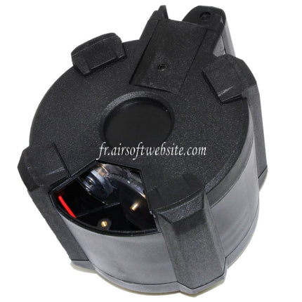 BATTLEAXE 1400 Billes Électrique Chargeur Tambour Convient pour CYMA Golden Eagle Double Eagle Tokyo Marui M870 Shotgun Airsoft Noir