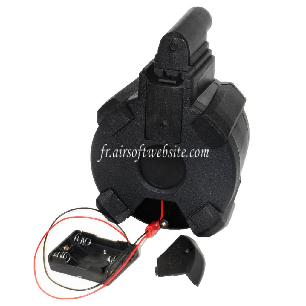 BATTLEAXE 1400 Billes Électrique Chargeur Tambour Convient pour CYMA Golden Eagle Double Eagle Tokyo Marui M870 Shotgun Airsoft Noir