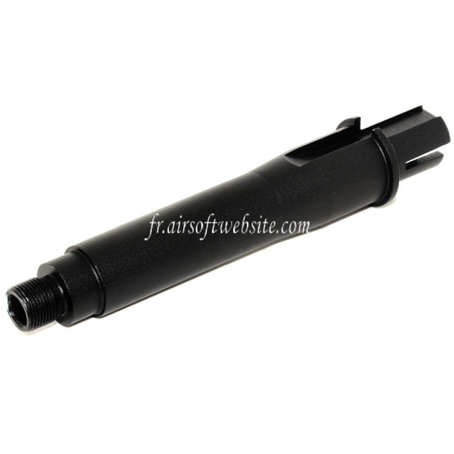 CYMA 4.5 Pouces Aluminium Court Canon Extérieur Conjunction Tube -14mm CCW sens antihoraire Convient pour M4 M16 AEG Fusil Airsoft Noir